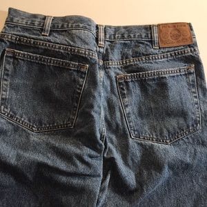 Men’s 36X32 EDDIE BAUER RELAXED Pre-Washed For Comfort Blue Jeans